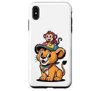 Cute Lion and Monkey Friends - Jungle Animal Cartoon Case for iPhone XS Max