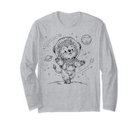 Cute Lion Astronaut Space Explorer Moon Walker Long Sleeve T-Shirt