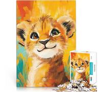 Cute Lion Cub Portrait1000 Piece Jigsaw Puzzles for Adults Family Entertainment Toys Fun at Home Activities, Birthday Present,Travel Gifts, 38x26cm