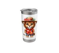 Cute Lion Cub Tropical Vacation Travel Stainless Steel Insulated Tumbler