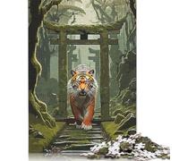 Cute Lion Luminous Glow Puzzles for Adults 1000 Piece Wood Puzzle Jigsaws Jigsaw Puzzles for Adults 1000pcs (75x50cm)