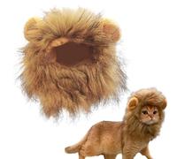 Cute Lion Mane Cat Wig Hair and Ears Head Band for Small Pets Dogs Cats Pupps Kitten Puppy Costumes for Halloween Christmas Easter Festival Party (M)
