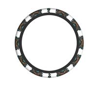 Cute Lion Printed Steering Wheel Cover Elastic Stretch Car Wheel Wrap Breathable Non-Slip Steering Wheel Protector for Car Truck SUV