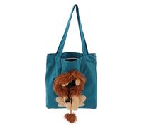 Cute Lion Shaped Pet Canvas Bag, Large Capacity Portable Pet Shoulder Carrying Bag, Breathable Canvas with Zipper and Adjustable Hole, Wide Strap for Outdoor Mall Park Grocery Stor (Style 3)