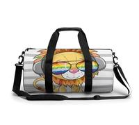 Cute Lion Sport Duffel Bag Gym Bag Weekend Overnight Bag for Travel Camping Hiking Beach 45x23x23cm