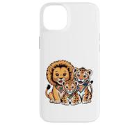 Cute Lion, Tiger and Leopard - Happy Animal Friends Case for iPhone 14 Plus
