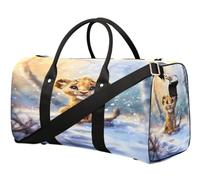 Cute Lion Travel Duffle Bag for Women Men Girls Boys Weekend Overnight Bags 22.7 L Tote Cabin Luggage Bag for Sports Gym Yoga