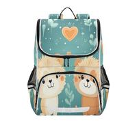 Cute Lions Hearts Bookbag Student Backpack High-capacity Bag for Girls Boys