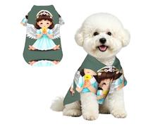 Cute little angel Breathable Hawaiian Dog Shirt Summer Button Up Top for Small Medium Dogs M