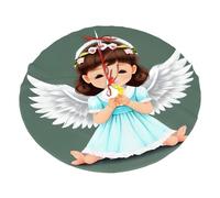 Cute Little Angel Christmas Tree Skirt 30" Fashion Holiday Accessories Suitable for Halloween and Christmas