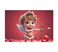 Cute Little Angel Jigsaw Puzzles for Kids 1000 Pieces 3d Wooden Puzzle Decompression Game for Adults Women Girl Educational Game Toys (75×50cm)