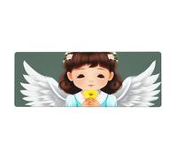 Cute Little Angel Keyboard pad with Non-Slip Rubber Base and Stitched Edges, Suitable for Office and Home use, 80 x 30 cm.