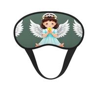 Cute Little Angel Printed Eye mask, for Sleeping, Light-Blocking, Soft and Comfortable, Elastic Band