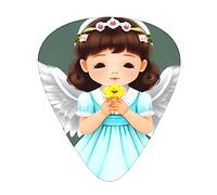 Cute little angel the 12-piece guitar picks include three picks: thin, medium and heavy. suitable for electric, acoustic and bass guitars of all strengths