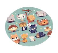 Cute Little Animals Christmas Tree Skirt 30" Fashion Holiday Accessories Suitable for Halloween and Christmas