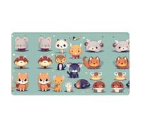 Cute Little Animals Extra Large Rubber Mouse pad 16x29.5in, Strong Adhesion, Durable, Suitable for a Wide Range of Occasions