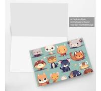 Cute Little Animals Greeting Card, Blank Card With Envelope, 4x6 Inches (Approx. 10x15 Cm), For Events, Weddings,& Birthdays.