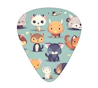 Cute Little Animals Guitar Plectrums Classical Triangle Bass Acoustic And Electric Guitar Plectrums For Guitarists 12 Pieces