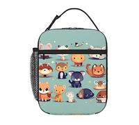 Cute little animals Print Portable Lunch Bag, Keep Warm/Cold Lunch Box Reusable Lunch Tote Bag for Work Picnic or Travel
