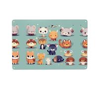 Cute little animals Printed decorative painting, tin painting, suitable for home and cafe wall decoration 8x12in (horizontal style)