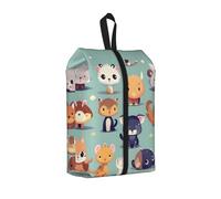 Cute Little Animals Shoe Bag for Travel-Waterproof Shoe Organiser for Suitcase, 3 in 1 Storage Pouch for Gym Trainers