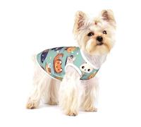 Cute little animals Small Pet Cotton Vest S Full Print Dog Cat Soft Breathable Elastic Apparel Daily Party Outfit