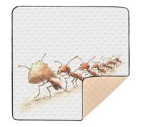 Cute Little Ants Large Stylish Baby Play Mat for Floor 1-Piecing Baby Crawling Mat for Babies Infants Toddlers, 50'' x 50''