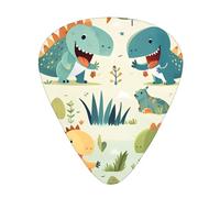 Cute little baby dinosaur Guitar picks, thin, medium, heavy, 12 pieces, suitable for guitar, bass, electric guitar, ukulele, wear-resistant guitar picks,