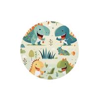 Cute Little Baby Dinosaur Pattern Car Air Fresheners 6 Pcs Round Shape Hanging Aromatherapy Tablets Scented Fresheners For Bedroom Bathroom