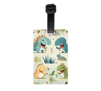 Cute Little Baby Dinosaur Printed Luggage Tagsï¼ŒTravel Essential for Suitcases & Bags, Easy-to-Identify Name Id Identifier