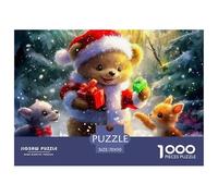 Cute Little Bear Jigsaw Puzzles for Adults 1000 Beautiful Decoration Puzzle Cute Animals Colourful,Fun,Challenging And Brainteasing Fun Present & Activity for Home70x50cm/1000pcs