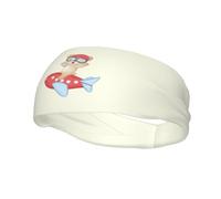 Cute Little Bear Sitting On A Plane Headbands Men Women Non Slip Wicking Sports Sweatband for Gym Basketball Yoga Hairbands