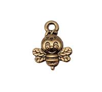 Cute Little Bee Charms For Craft Hobbyists, 11x16mm, Antique Gold Color, 10 Pieces