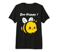 Cute Little Bee Funny Minimalist Simple Quote Bee Happy Premium T-Shirt