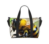 Cute Little Bee Hand Travel Bag. For Men And Women. Durable Material And Stylish Design, Suitable For Business And Leisure Travel., Black, One Size