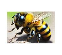 Cute little bee Pattern Wooden Jigsaw Puzzle Horizontal 300 Pieces for Family Leisure and Creativity Enhancement