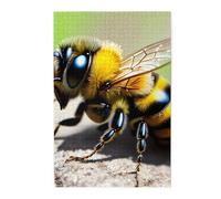 Cute little bee Picture puzzle.Wooden Jigsaw Puzzle for Adults Kids, Challenging jigsaw puzzle decorations
