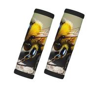 Cute little bee Print 2 Pack Luggage Handle Wraps for Suitcase, Soft Grips Travel Tag Covers, for Car Carry-On Bag