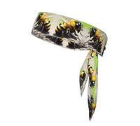 Cute little bee Printed sports headbands Fitness basketball running badminton mountaineering sports headbands
