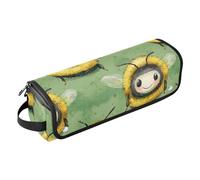 Cute Little Bees Hair Tools Travel Bag with Removable Heat Resistant Mat Portable Hair Styling Tool Organizer for Flat Irons, Straighteners, Curling Irons Hair Accessories Organizer