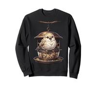 Cute Little Bird Feeder Graphic Adorable Nature Sweatshirt