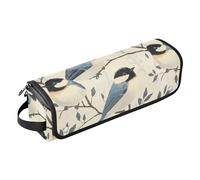Cute Little Birds 2-in-1 Curling Iron Travel Case with Iron Mat Large Capacity Hair Straighteners Organizer for Flat Iron Hot Tools and Haircare Accessories Hair Accessories Organizer