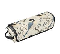 Cute Little Birds Hair Tool Travel Bag with Iron Mat Waterproof Hair Tools Travel Organizer for Straigheners, Curling Iron, Hair Dryer Portable Travel Essentials