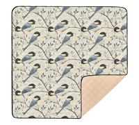 Cute Little Birds Soft Padded Baby Activity Play Mat for Indoor Outdoor Water Resistant Activity Entertainment Mat for Babies Infants Toddlers, 50'' x 50''