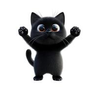 Cute Little Black Cat Wooden Puzzle, 27.5 x 31 cm, Cute Cat Puzzle, High Difficulty Irregular, Creative Ornaments, Leisure Puzzle Toys