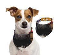 Cute Little Black Dog Pet Scarf Dog Bandanas Spring Summer Soft Cotton Puppy Scarfs Adjustable Accessories for Small Medium Large Girl Boy Pup Small
