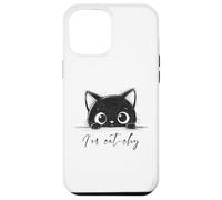 Cute little black kitten hiding who says I'm catchy Case for iPhone 12 Pro Max