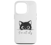 Cute little black kitten hiding who says I'm catchy Case for iPhone 13 Pro