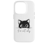 Cute little black kitten hiding who says I'm catchy Case for iPhone 14 Pro