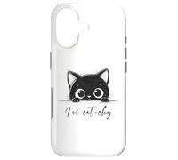 Cute little black kitten hiding who says I'm catchy Case for iPhone 17